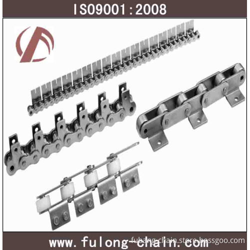 Conveyor Chain with Attachments (SS25-1, SS35-1, SS04B-1, SS06B-1)